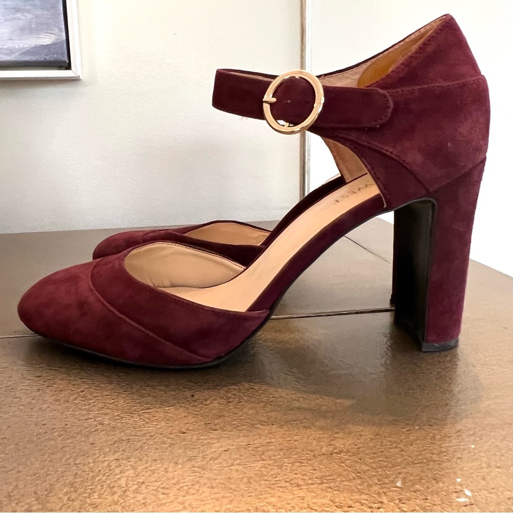 Elegant Burgundy Suede Heels
